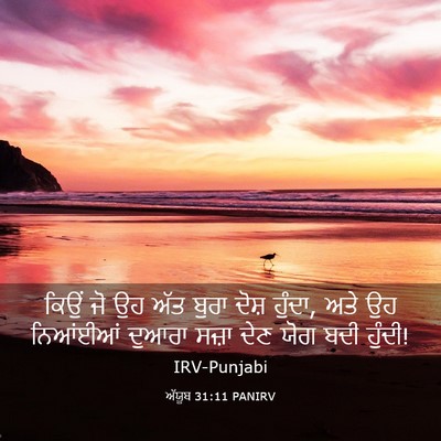 Picture 03 - ਅੱਯੂਬ 31:11 PANIRV - ਕਿਉਂ ਜੋ ਉਹ ਅੱਤ ਬੁਰਾ - Bible Verse Picture