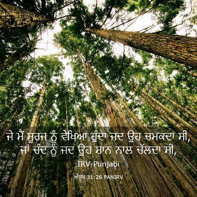 Picture 03 - ਅੱਯੂਬ 31:26 PANIRV - ਜੇ ਮੈਂ ਸੂਰਜ ਨੂੰ - Bible Verse Picture