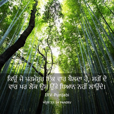 Picture 03 - ਅੱਯੂਬ 33:14 PANIRV - ਕਿਉਂ ਜੋ ਪਰਮੇਸ਼ੁਰ - Bible Verse Picture