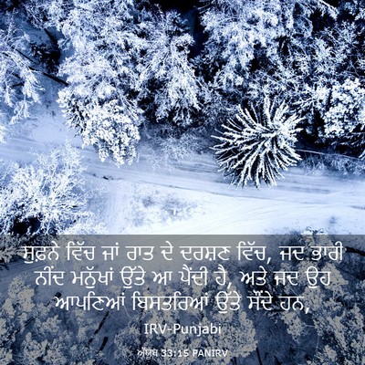 Picture 03 - ਅੱਯੂਬ 33:15 PANIRV - ਸੁਫ਼ਨੇ ਵਿੱਚ ਜਾਂ - Bible Verse Picture