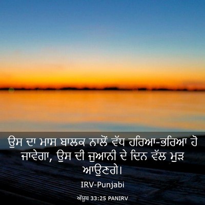 Picture 03 - ਅੱਯੂਬ 33:25 PANIRV - ਉਸ ਦਾ ਮਾਸ ਬਾਲਕ - Bible Verse Picture