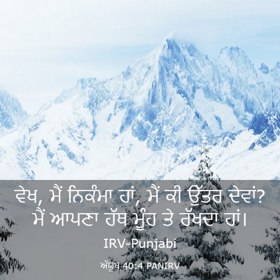 Picture 03 - ਅੱਯੂਬ 40:4 PANIRV - ਵੇਖ, ਮੈਂ ਨਿਕੰਮਾ - Bible Verse Picture