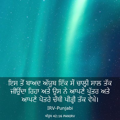 Picture 03 - ਅੱਯੂਬ 42:16 PANIRV - ਇਸ ਤੋਂ ਬਾਅਦ ਅੱਯੂਬ - Bible Verse Picture