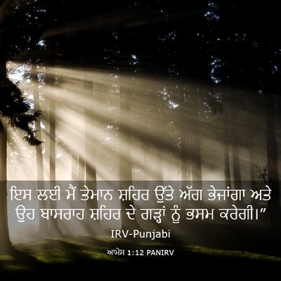 Picture 03 - ਆਮੋਸ 1:12 PANIRV - ਇਸ ਲਈ ਮੈਂ ਤੇਮਾਨ - Bible Verse Picture