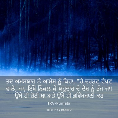 Picture 03 - ਆਮੋਸ 7:12 PANIRV - ਤਦ ਅਮਸਯਾਹ ਨੇ ਆਮੋਸ - Bible Verse Picture