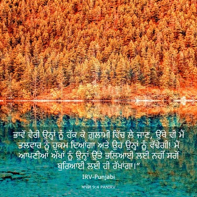 Picture 03 - ਆਮੋਸ 9:4 PANIRV - ਭਾਵੇਂ ਵੈਰੀ ਉਨ੍ਹਾਂ - Bible Verse Picture