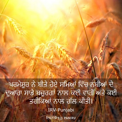 Picture 03 - ਇਬਰਾਨੀ 1:1 PANIRV - ਪਰਮੇਸ਼ੁਰ ਨੇ ਬੀਤੇ - Bible Verse Picture