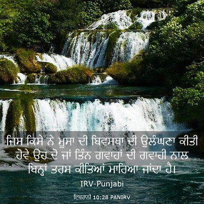 Picture 03 - ਇਬਰਾਨੀ 10:28 PANIRV - ਜਿਸ ਕਿਸੇ ਨੇ ਮੂਸਾ ਦੀ - Bible Verse Picture