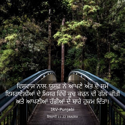 Picture 03 - ਇਬਰਾਨੀ 11:22 PANIRV - ਵਿਸ਼ਵਾਸ ਨਾਲ - Bible Verse Picture
