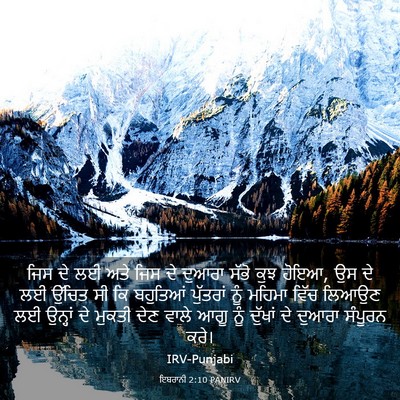 Picture 03 - ਇਬਰਾਨੀ 2:10 PANIRV - ਜਿਸ ਦੇ ਲਈ ਅਤੇ ਜਿਸ - Bible Verse Picture