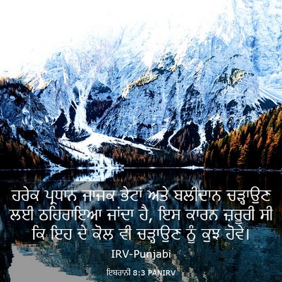 Picture 03 - ਇਬਰਾਨੀ 8:3 PANIRV - ਹਰੇਕ ਪ੍ਰਧਾਨ ਜਾਜਕ - Bible Verse Picture