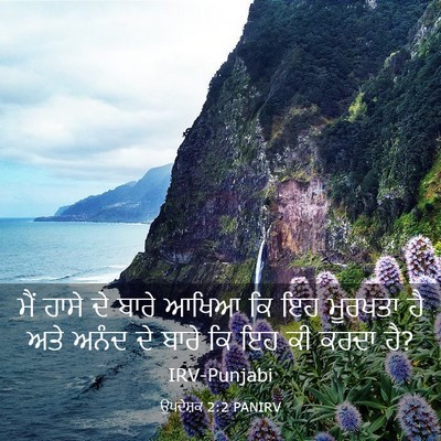 Picture 03 - ਉਪਦੇਸ਼ਕ 2:2 PANIRV - ਮੈਂ ਹਾਸੇ ਦੇ ਬਾਰੇ - Bible Verse Picture