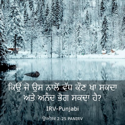 Picture 03 - ਉਪਦੇਸ਼ਕ 2:25 PANIRV - ਕਿਉਂ ਜੋ ਉਸ ਨਾਲੋਂ - Bible Verse Picture