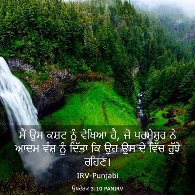 Picture 03 - ਉਪਦੇਸ਼ਕ 3:10 PANIRV - ਮੈਂ ਉਸ ਕਸ਼ਟ ਨੂੰ - Bible Verse Picture