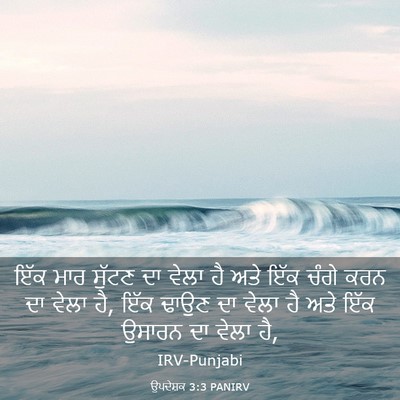 Picture 03 - ਉਪਦੇਸ਼ਕ 3:3 PANIRV - ਇੱਕ ਮਾਰ ਸੁੱਟਣ ਦਾ - Bible Verse Picture