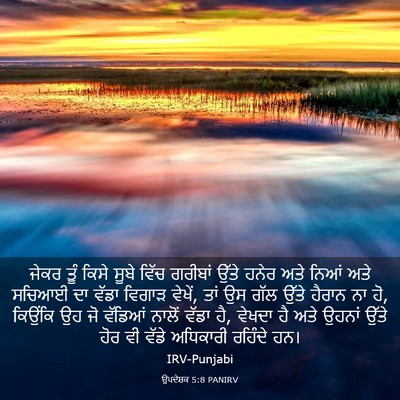 Picture 03 - ਉਪਦੇਸ਼ਕ 5:8 PANIRV - ਜੇਕਰ ਤੂੰ ਕਿਸੇ ਸੂਬੇ - Bible Verse Picture