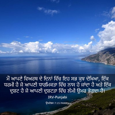 Picture 03 - ਉਪਦੇਸ਼ਕ 7:15 PANIRV - ਮੈਂ ਆਪਣੇ ਵਿਅਰਥ ਦੇ - Bible Verse Picture