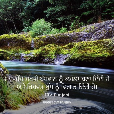 Picture 03 - ਉਪਦੇਸ਼ਕ 7:7 PANIRV - ਸੱਚ-ਮੁੱਚ ਸਖਤੀ - Bible Verse Picture