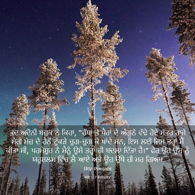 Picture 03 - ਕਜ਼ਾૃ 1:7 PANIRV - ਤਦ ਅਦੋਨੀ ਬਜ਼ਕ ਨੇ - Bible Verse Picture