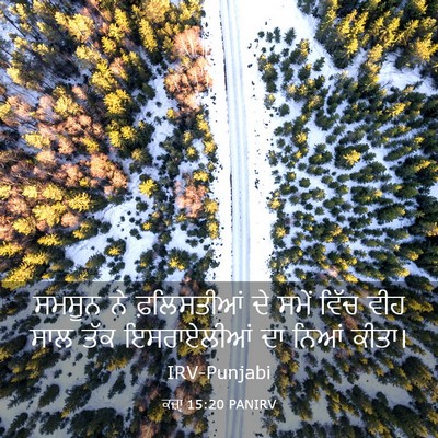 Picture 03 - ਕਜ਼ਾૃ 15:20 PANIRV - ਸਮਸੂਨ ਨੇ - Bible Verse Picture