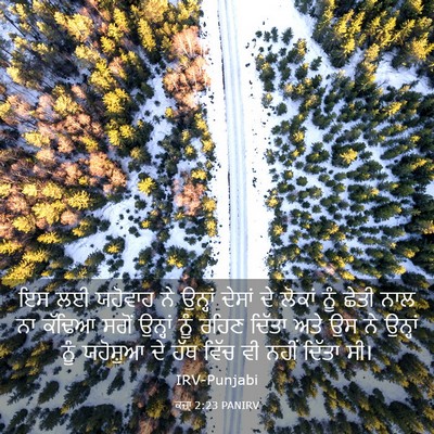 Picture 03 - ਕਜ਼ਾૃ 2:23 PANIRV - ਇਸ ਲਈ ਯਹੋਵਾਹ ਨੇ - Bible Verse Picture