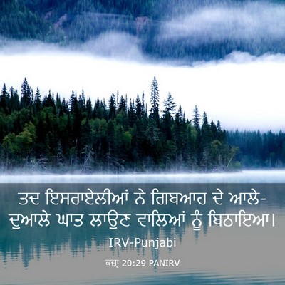 Picture 03 - ਕਜ਼ਾૃ 20:29 PANIRV - ਤਦ ਇਸਰਾਏਲੀਆਂ ਨੇ - Bible Verse Picture