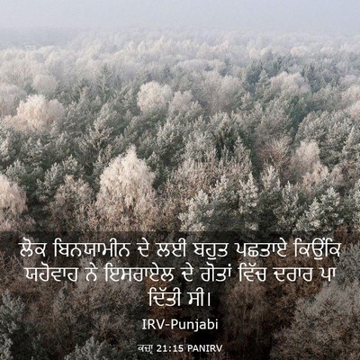 Picture 03 - ਕਜ਼ਾૃ 21:15 PANIRV - ਲੋਕ ਬਿਨਯਾਮੀਨ ਦੇ ਲਈ - Bible Verse Picture