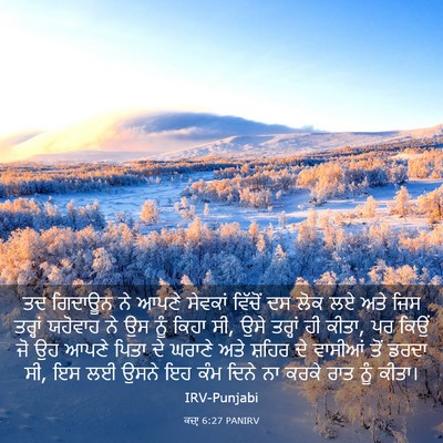Picture 03 - ਕਜ਼ਾૃ 6:27 PANIRV - ਤਦ ਗਿਦਾਊਨ ਨੇ ਆਪਣੇ - Bible Verse Picture