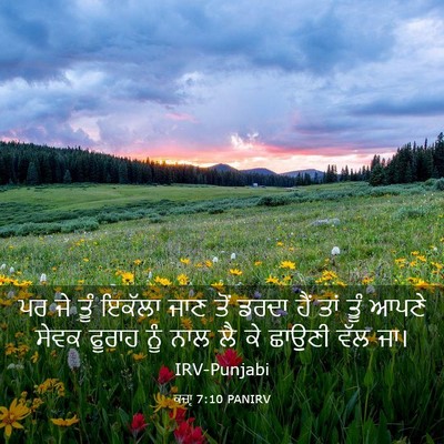 Picture 03 - ਕਜ਼ਾૃ 7:10 PANIRV - ਪਰ ਜੇ ਤੂੰ ਇਕੱਲਾ ਜਾਣ - Bible Verse Picture