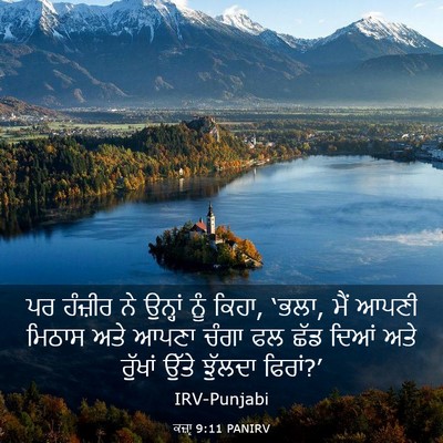 Picture 03 - ਕਜ਼ਾૃ 9:11 PANIRV - ਪਰ ਹੰਜ਼ੀਰ ਨੇ - Bible Verse Picture