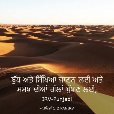 Picture 03 - ਕਹਾਉਤਾਂ 1:2 PANIRV - ਬੁੱਧ ਅਤੇ ਸਿੱਖਿਆ - Bible Verse Picture