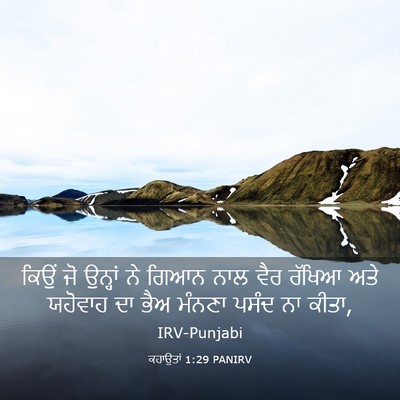Picture 03 - ਕਹਾਉਤਾਂ 1:29 PANIRV - ਕਿਉਂ ਜੋ ਉਨ੍ਹਾਂ ਨੇ - Bible Verse Picture