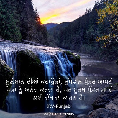 Picture 03 - ਕਹਾਉਤਾਂ 10:1 PANIRV - ਸੁਲੇਮਾਨ ਦੀਆਂ - Bible Verse Picture