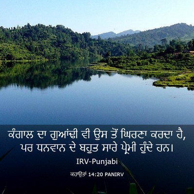 Picture 03 - ਕਹਾਉਤਾਂ 14:20 PANIRV - ਕੰਗਾਲ ਦਾ ਗੁਆਂਢੀ ਵੀ - Bible Verse Picture