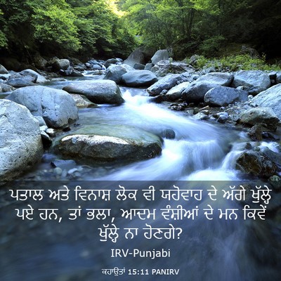 Picture 03 - ਕਹਾਉਤਾਂ 15:11 PANIRV - ਪਤਾਲ ਅਤੇ ਵਿਨਾਸ਼ - Bible Verse Picture