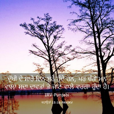 Picture 03 - ਕਹਾਉਤਾਂ 15:15 PANIRV - ਦੁੱਖੀ ਦੇ ਸਾਰੇ ਦਿਨ - Bible Verse Picture