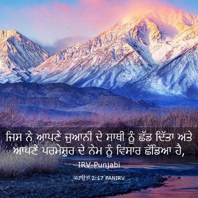 Picture 03 - ਕਹਾਉਤਾਂ 2:17 PANIRV - ਜਿਸ ਨੇ ਆਪਣੇ ਜੁਆਨੀ - Bible Verse Picture