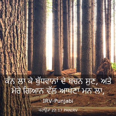 Picture 03 - ਕਹਾਉਤਾਂ 22:17 PANIRV - ਕੰਨ ਲਾ ਕੇ - Bible Verse Picture