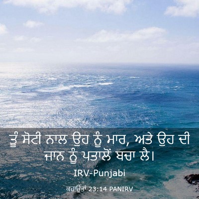 Picture 03 - ਕਹਾਉਤਾਂ 23:14 PANIRV - ਤੂੰ ਸੋਟੀ ਨਾਲ ਉਹ ਨੂੰ - Bible Verse Picture