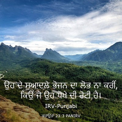 Picture 03 - ਕਹਾਉਤਾਂ 23:3 PANIRV - ਉਹ ਦੇ ਸੁਆਦਲੇ ਭੋਜਨ - Bible Verse Picture