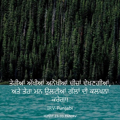 Picture 03 - ਕਹਾਉਤਾਂ 23:33 PANIRV - ਤੇਰੀਆਂ ਅੱਖੀਆਂ - Bible Verse Picture