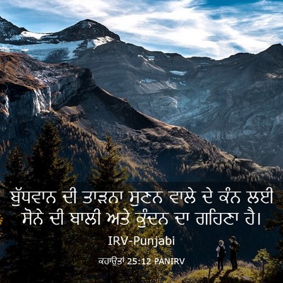 Picture 03 - ਕਹਾਉਤਾਂ 25:12 PANIRV - ਬੁੱਧਵਾਨ ਦੀ ਤਾੜਨਾ - Bible Verse Picture