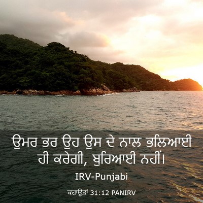 Picture 03 - ਕਹਾਉਤਾਂ 31:12 PANIRV - ਉਮਰ ਭਰ ਉਹ ਉਸ ਦੇ ਨਾਲ - Bible Verse Picture