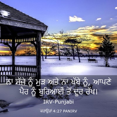 Picture 03 - ਕਹਾਉਤਾਂ 4:27 PANIRV - ਨਾ ਸੱਜੇ ਨੂੰ ਮੁੜ ਅਤੇ - Bible Verse Picture