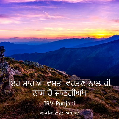 Picture 03 - ਕੁਲੁੱਸੀਆਂ 2:22 PANIRV - ਇਹ ਸਾਰੀਆਂ ਵਸਤਾਂ - Bible Verse Picture