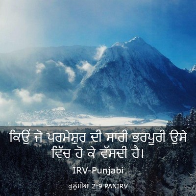 Picture 03 - ਕੁਲੁੱਸੀਆਂ 2:9 PANIRV - ਕਿਉਂ ਜੋ ਪਰਮੇਸ਼ੁਰ - Bible Verse Picture