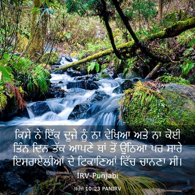 Picture 03 - ਖ਼ਰੋਜ 10:23 PANIRV - ਕਿਸੇ ਨੇ ਇੱਕ ਦੂਜੇ - Bible Verse Picture