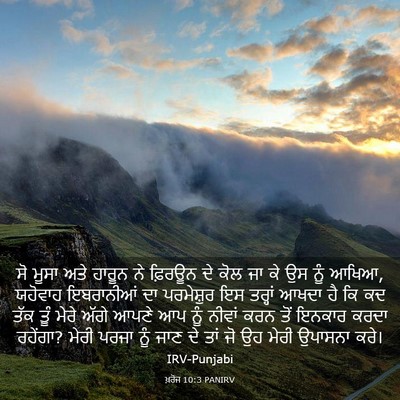 Picture 03 - ਖ਼ਰੋਜ 10:3 PANIRV - ਸੋ ਮੂਸਾ ਅਤੇ ਹਾਰੂਨ - Bible Verse Picture