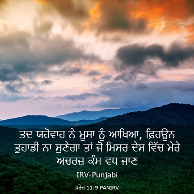 Picture 03 - ਖ਼ਰੋਜ 11:9 PANIRV - ਤਦ ਯਹੋਵਾਹ ਨੇ ਮੂਸਾ - Bible Verse Picture