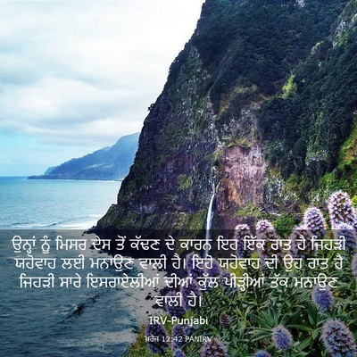 Picture 03 - ਖ਼ਰੋਜ 12:42 PANIRV - ਉਨ੍ਹਾਂ ਨੂੰ ਮਿਸਰ - Bible Verse Picture